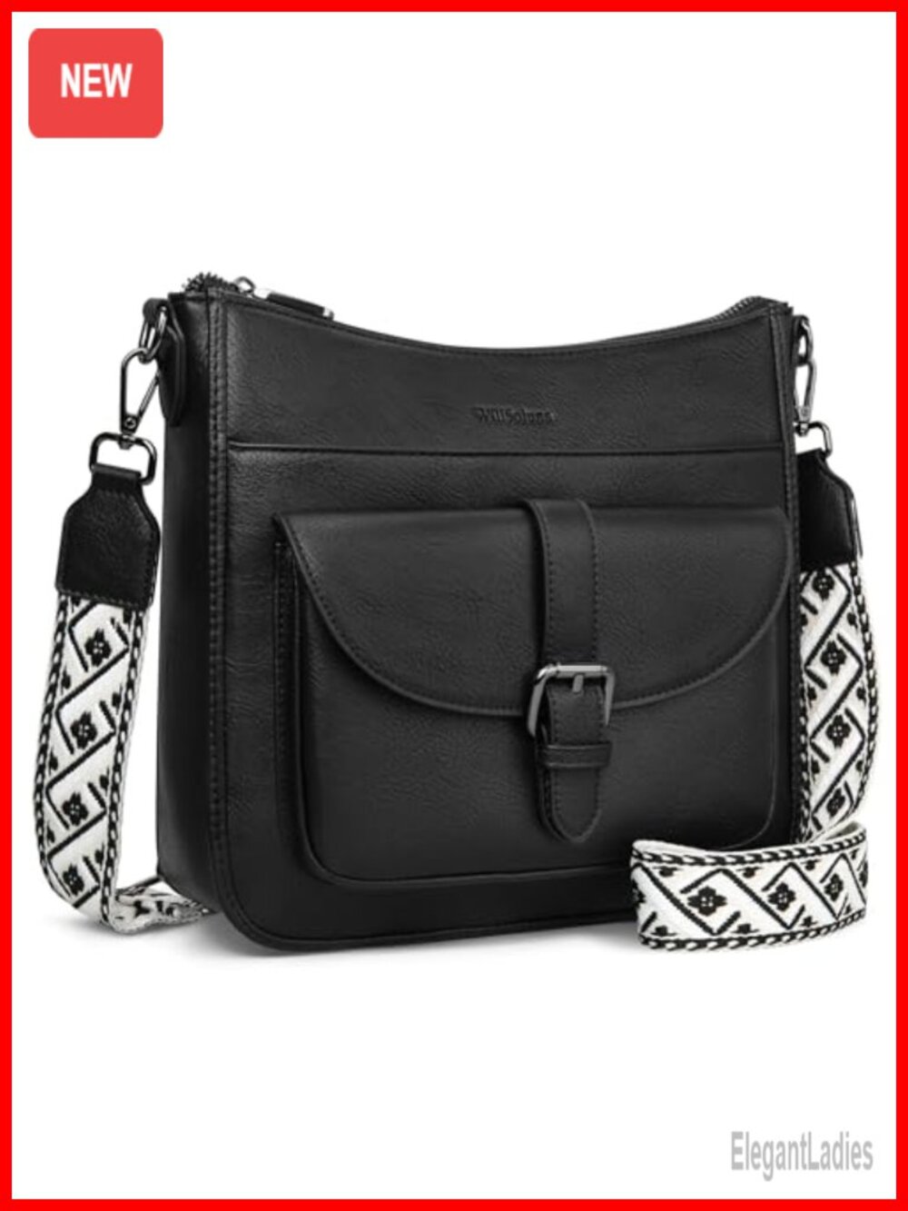 Anti Theft Faux Leather Crossbody Hobo Shoulder Bag Medium